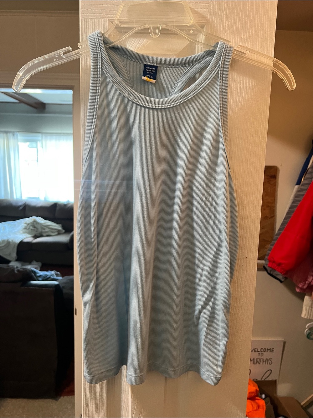 Old Navy Light Blue Ribbed Tank Top